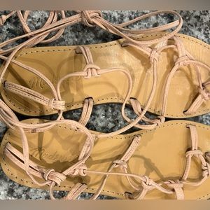 Madewell lace-up leather “boardwalk” sandals